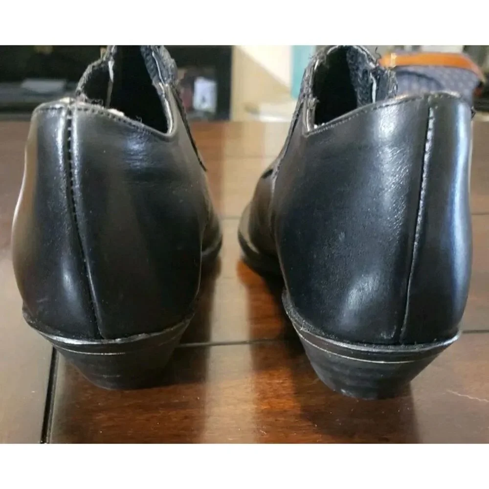 Vintage Western Leather Ankle Boots Code West Women's Size‎ 8 Black